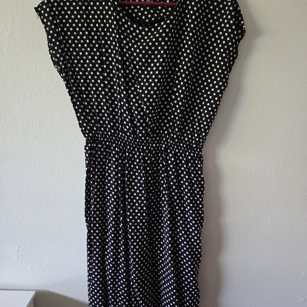 Polka Dot Black Dress